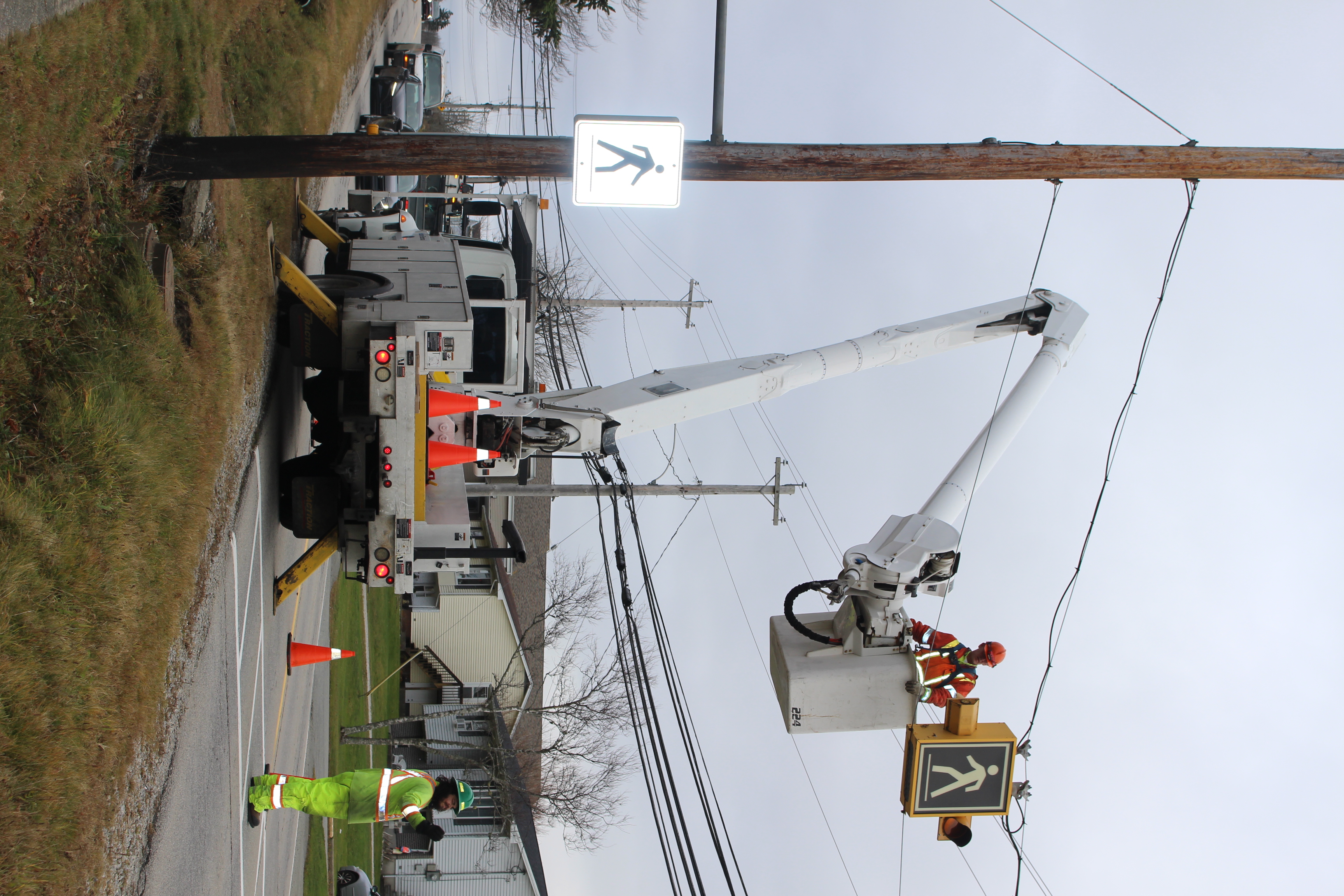 Crosswalk and municipal traffic infrastructure work