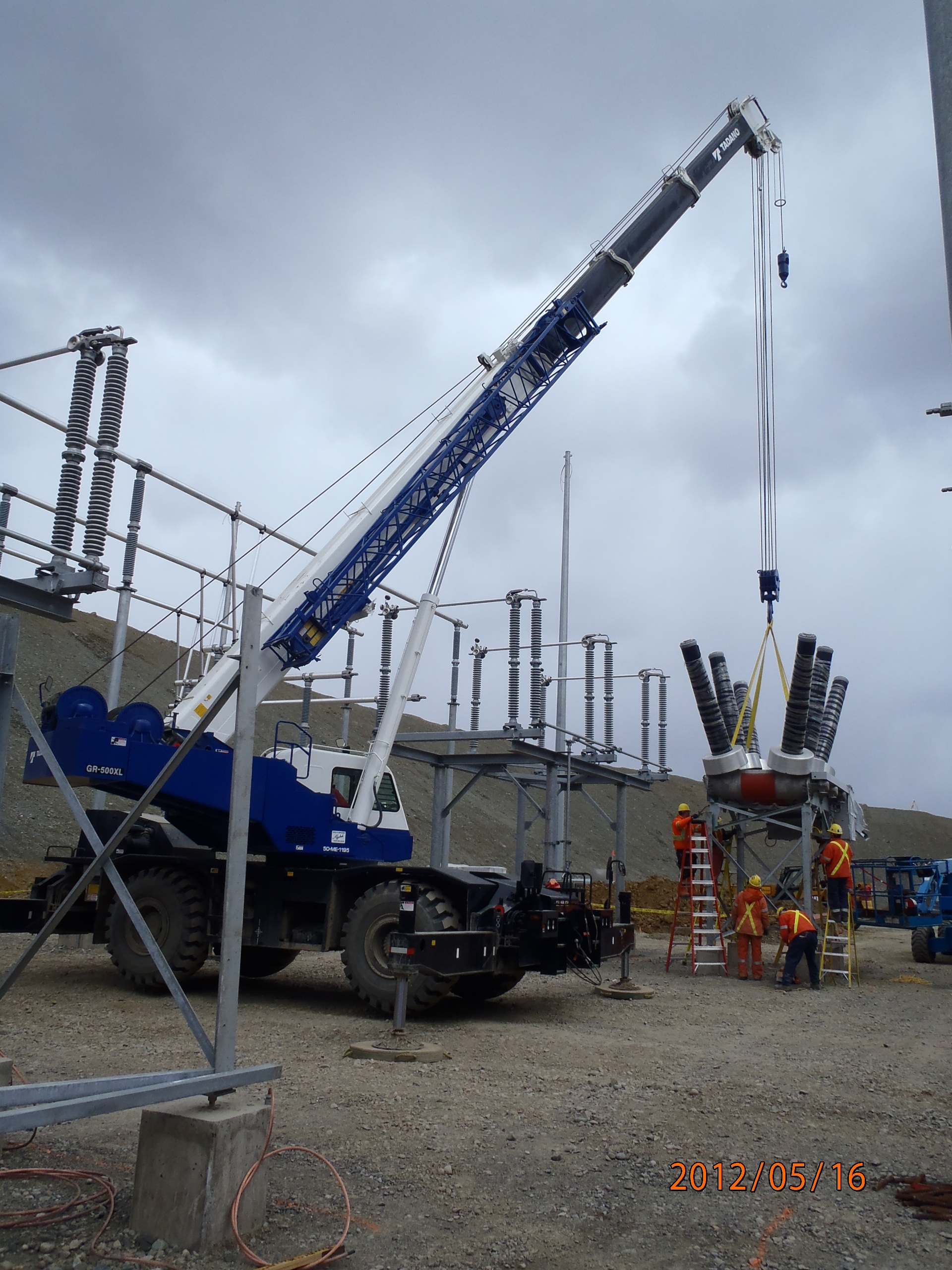 Crane-assisted breaker installation