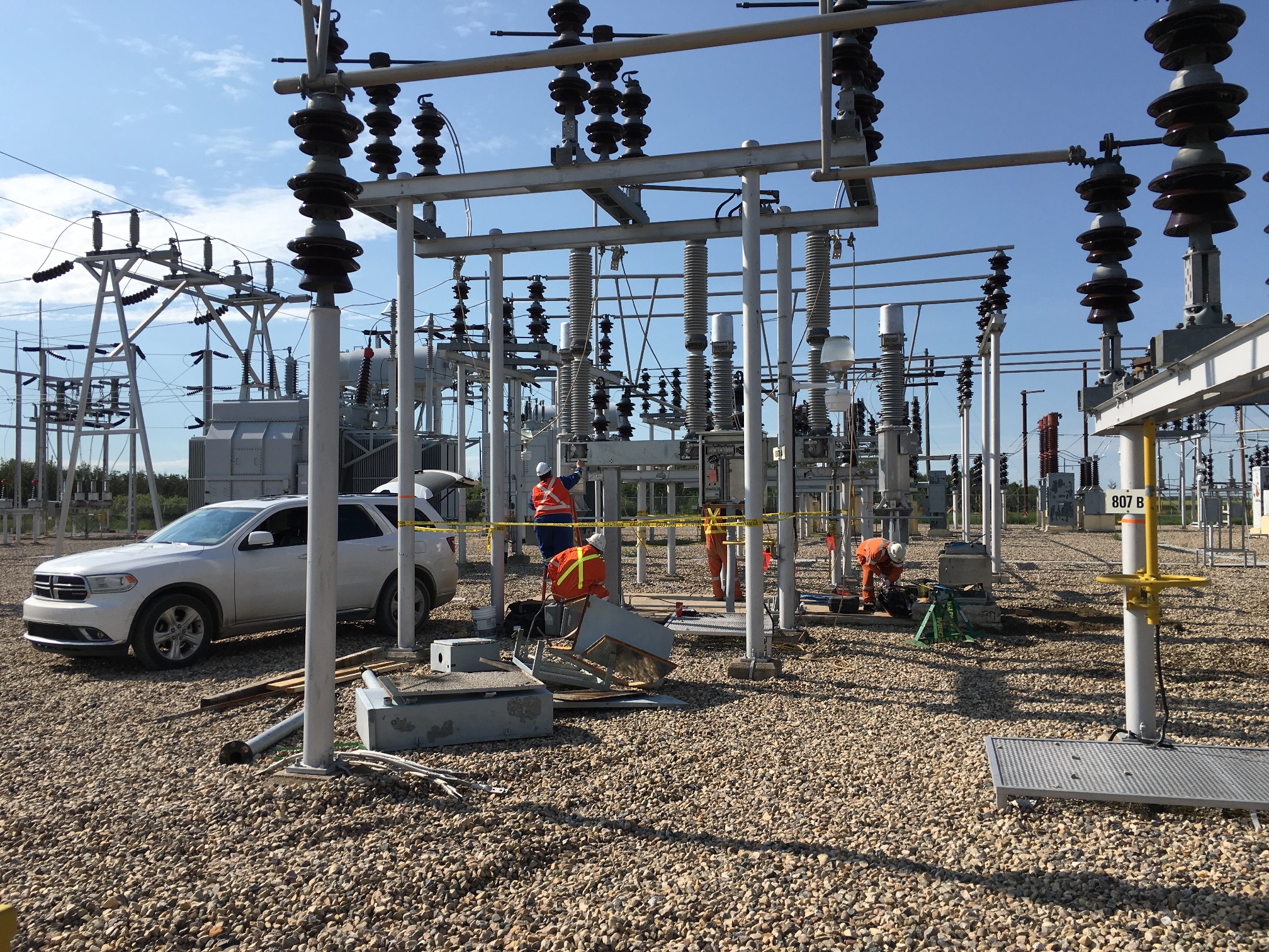 Substation work in progress
